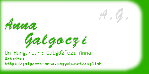 anna galgoczi business card